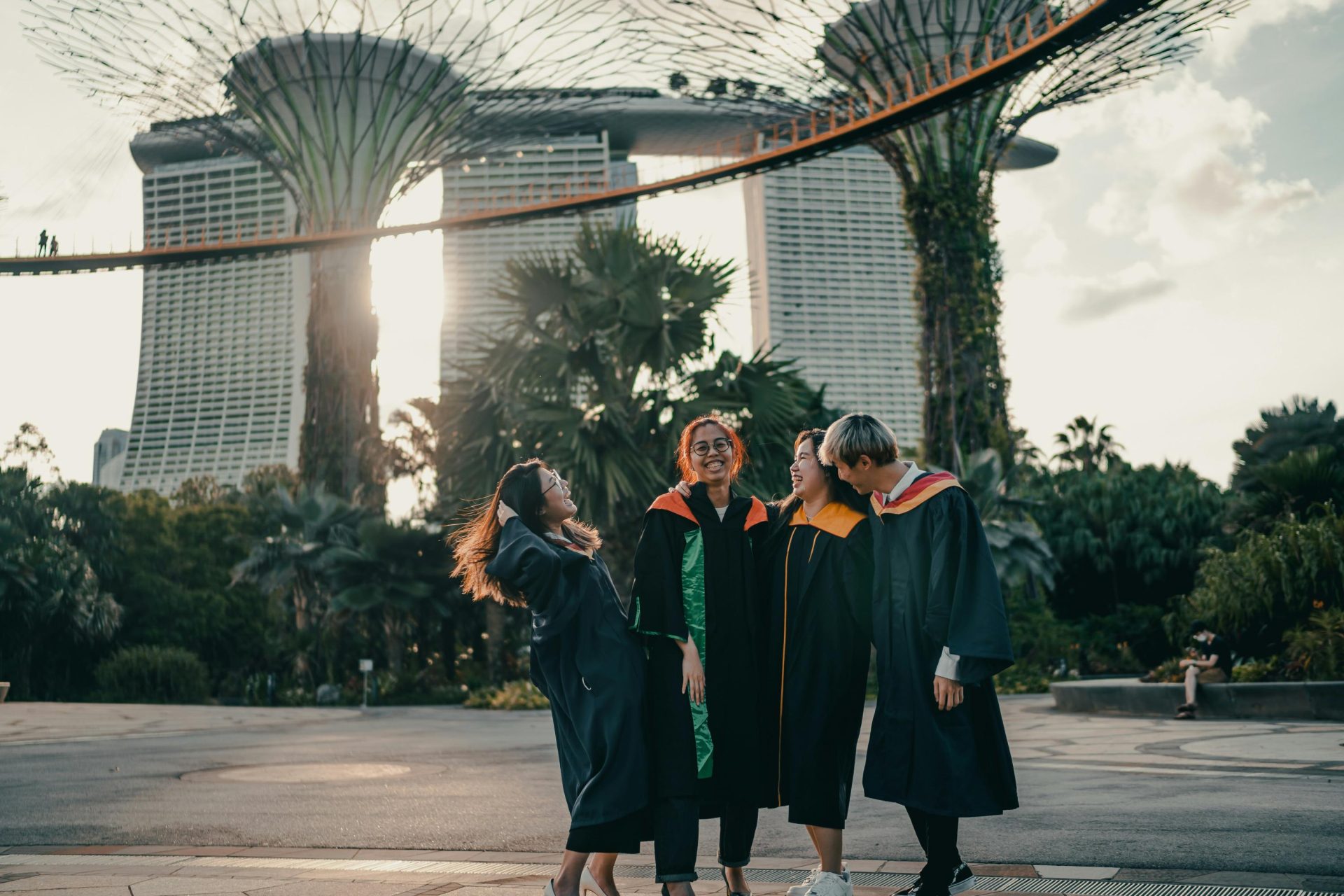 Group of students meeting together in Singapore