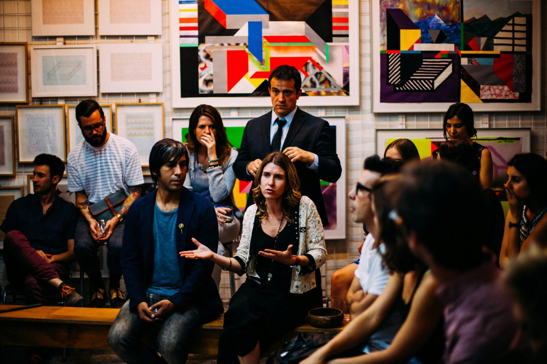 Group of people meeting as a community to discuss issues